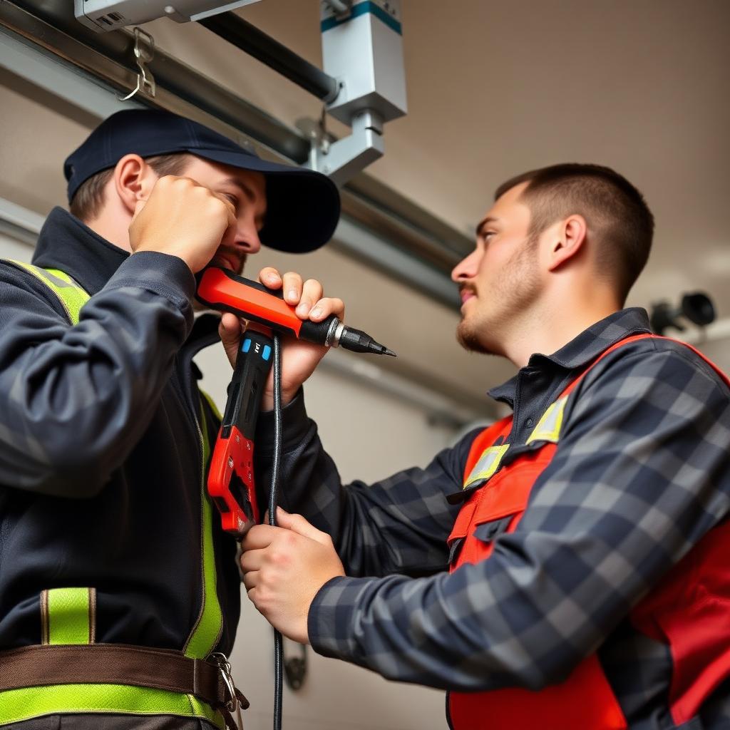 Expert garage door repair technician